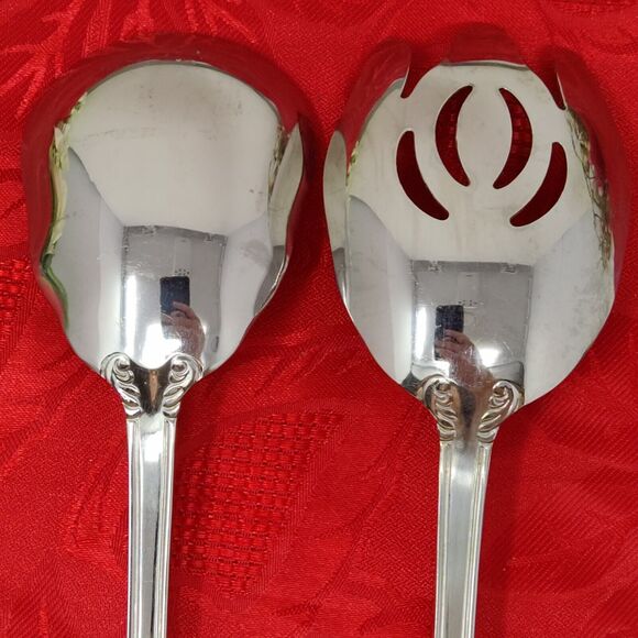 2X Heritage Mint LTD Reed And Barton Duchess of Marlborough Salad Serving Set - Picture 8 of 8